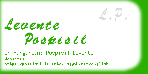 levente pospisil business card